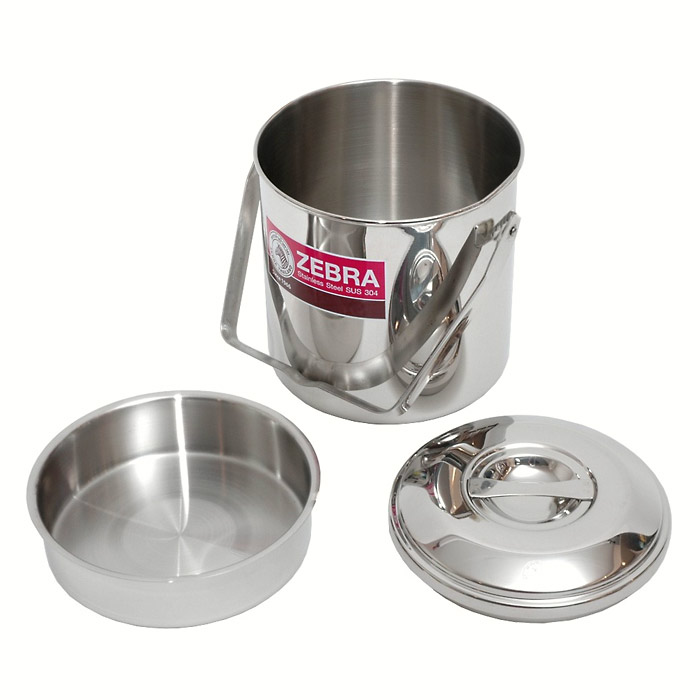 Zebra Stainless Steel Billy Can