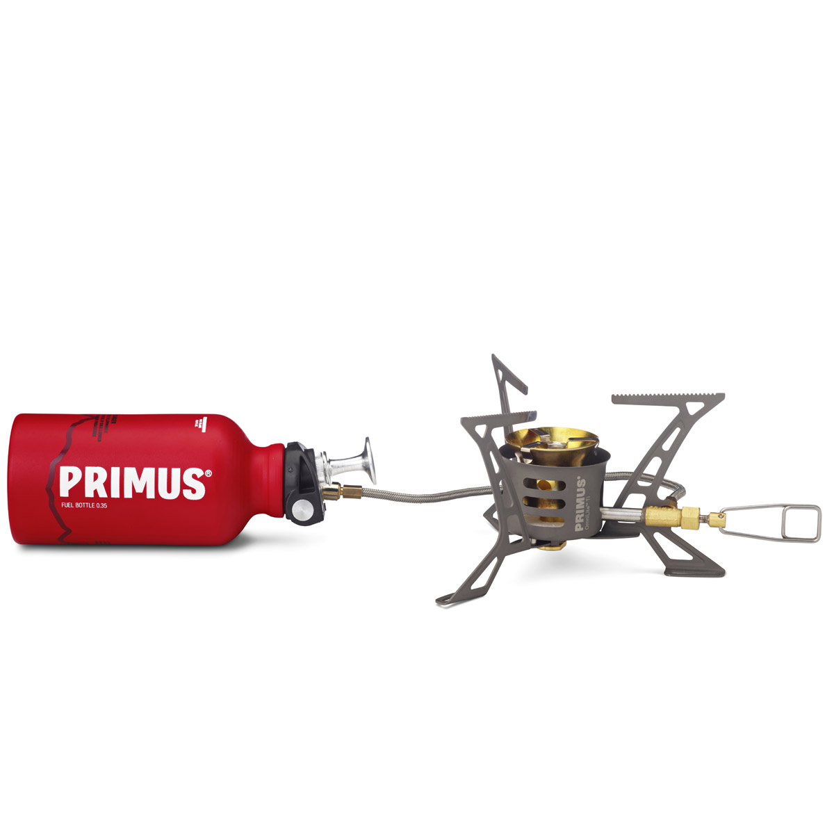 Primus OmniLite Ti with bottle and pouch